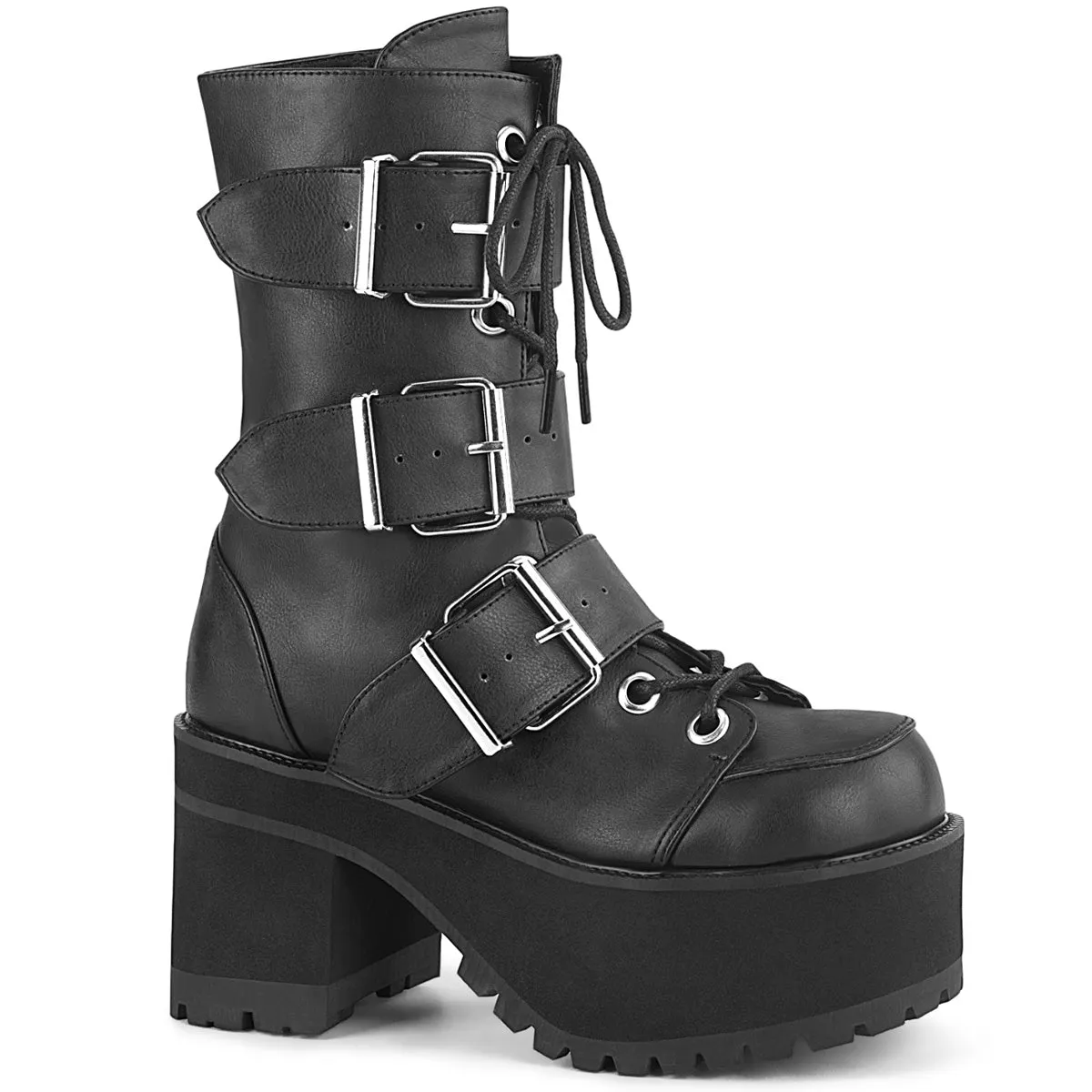 3 Inch Heel RANGER-308 Black Pu