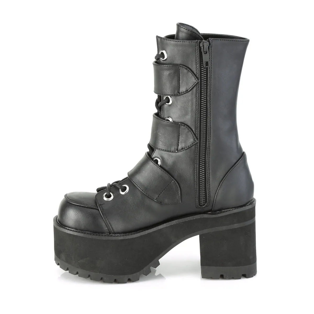 3 Inch Heel RANGER-308 Black Pu