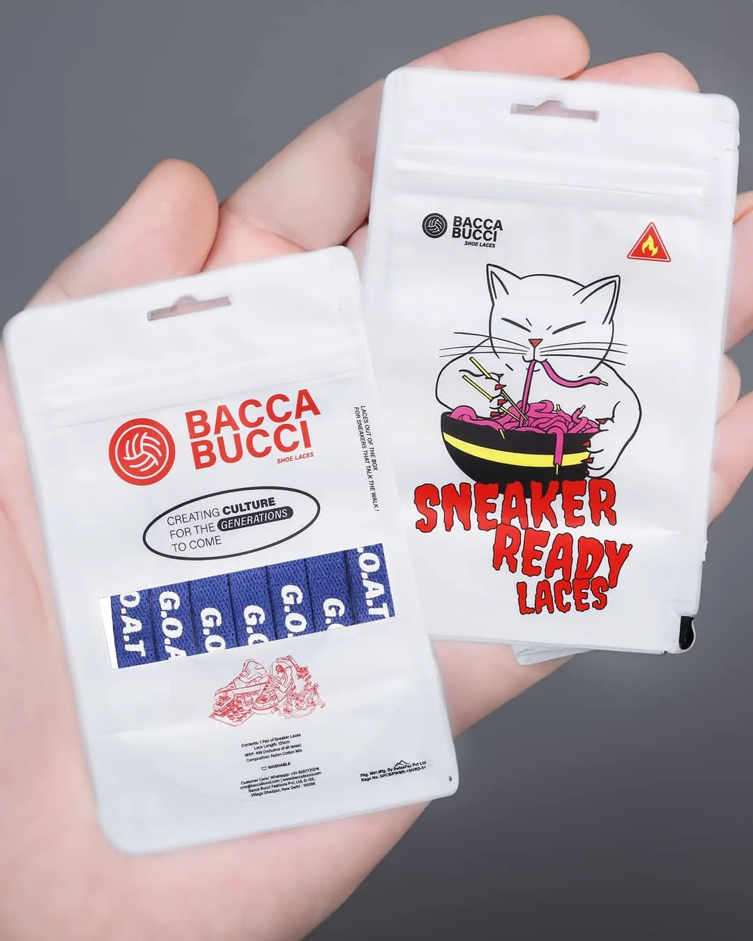 Bacca Bucci "G.O.A.T" Sneaker Laces