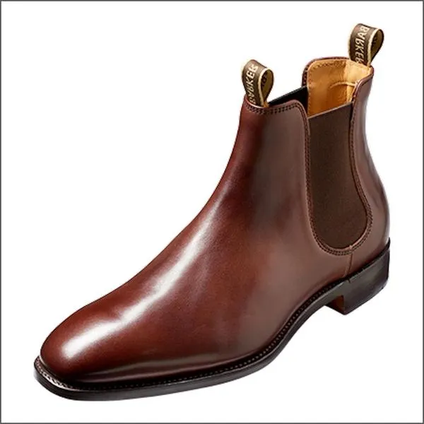 Barker Mansfield Classic Chelsea Boots - Walnut Calf