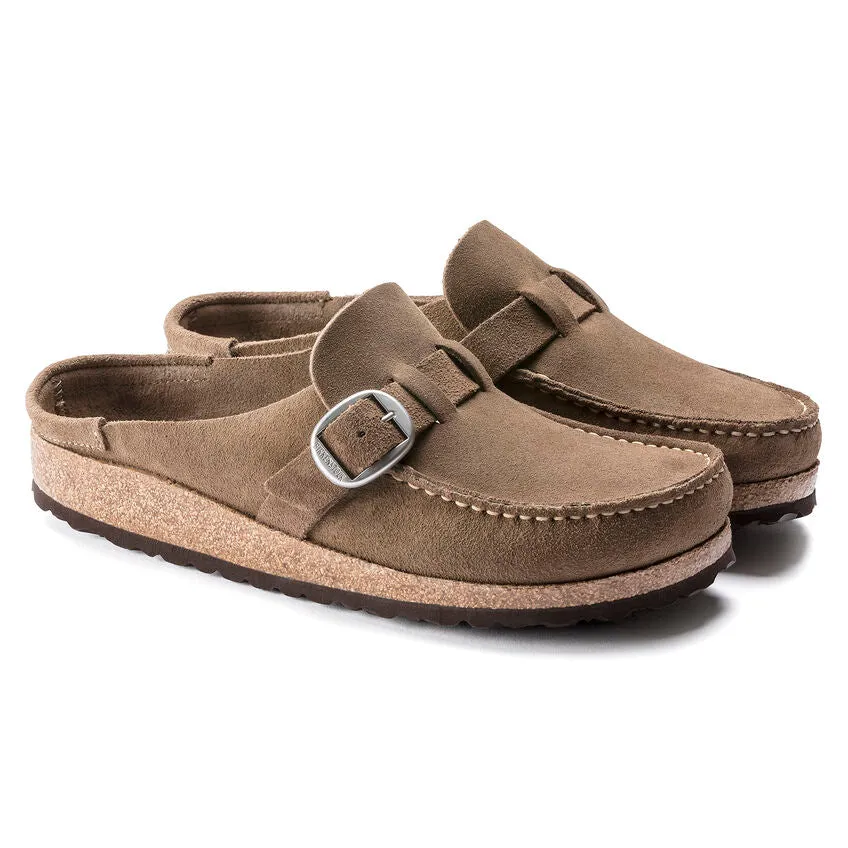 'Birkenstock' Women's Buckley Suede Leather Clog - Grey Taupe