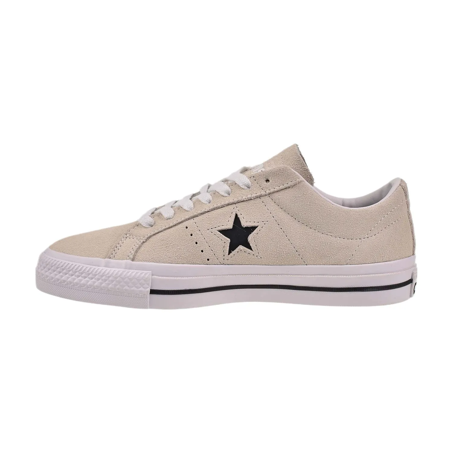 Converse One Star Pro Suede Low Top Men's Shoes Egret-White-Black