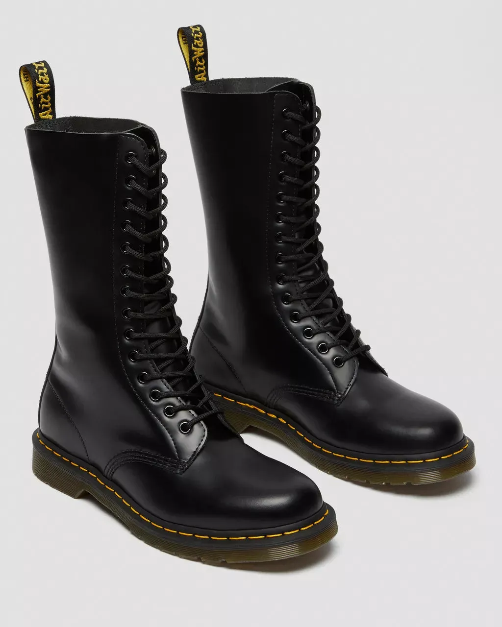 Doc Martens UNISEX 1914 SMOOTH LEATHER TALL BOOTS (BLACK SMOOTH)