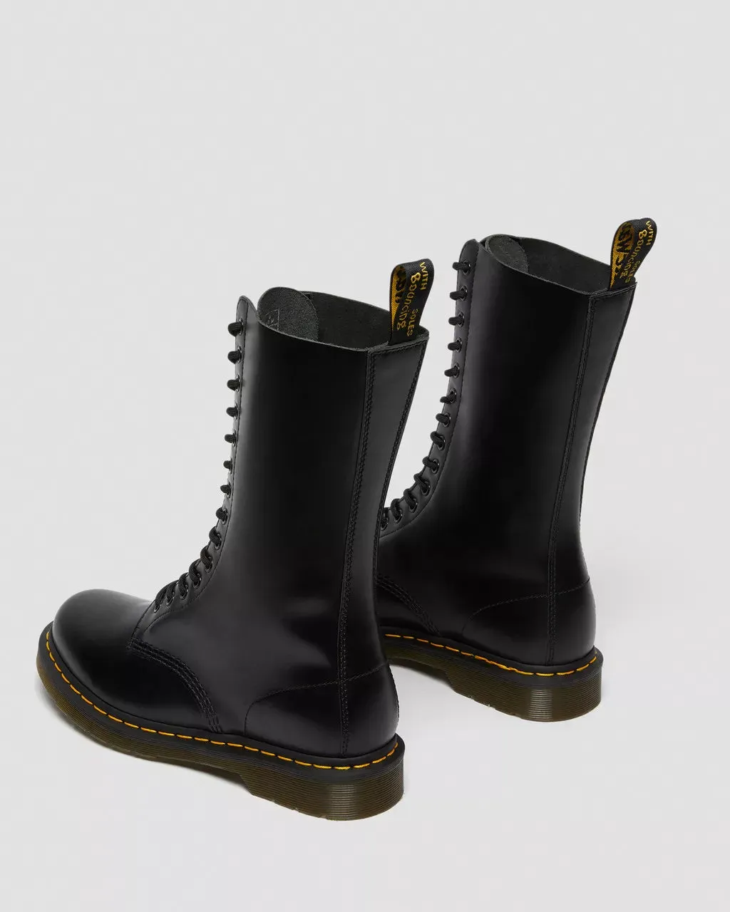 Doc Martens UNISEX 1914 SMOOTH LEATHER TALL BOOTS (BLACK SMOOTH)