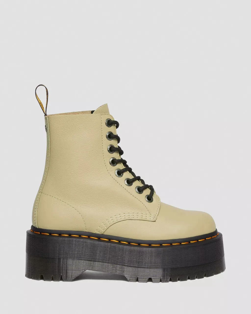 Doc Martens Women's 1460 PASCAL MAX LEATHER PLATFORM BOOTS (Pale Olive)