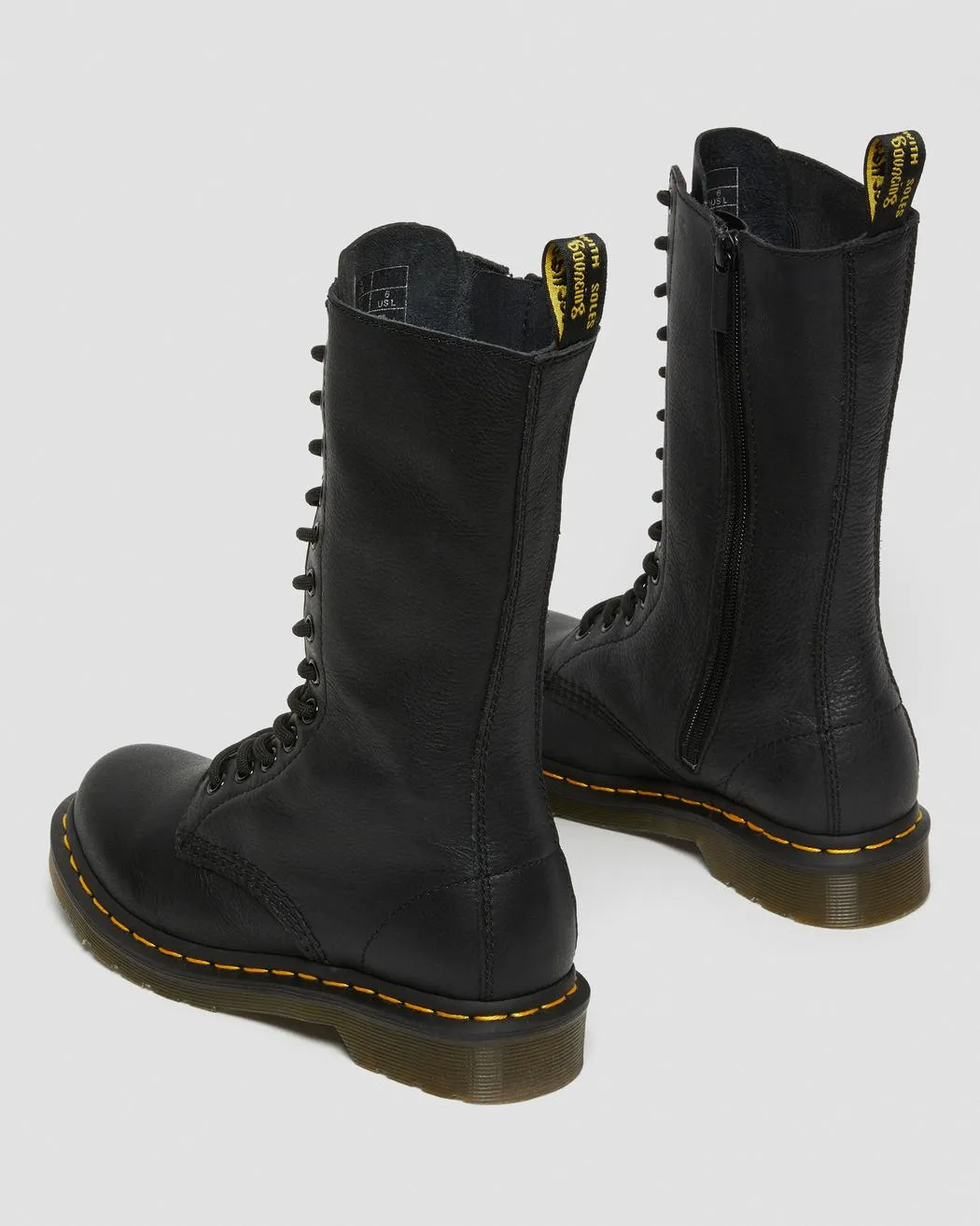 Dr Martens UNISEX VIRGINIA LEATHER MID CALF BOOTS (Black)