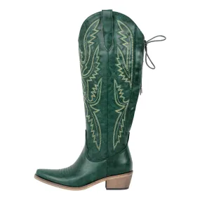 Embroidery Knee High Western Boots