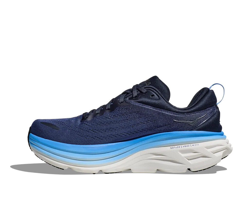 'HOKA' Men's Bondi 8 - Outer Space / All Aboard (Wide)