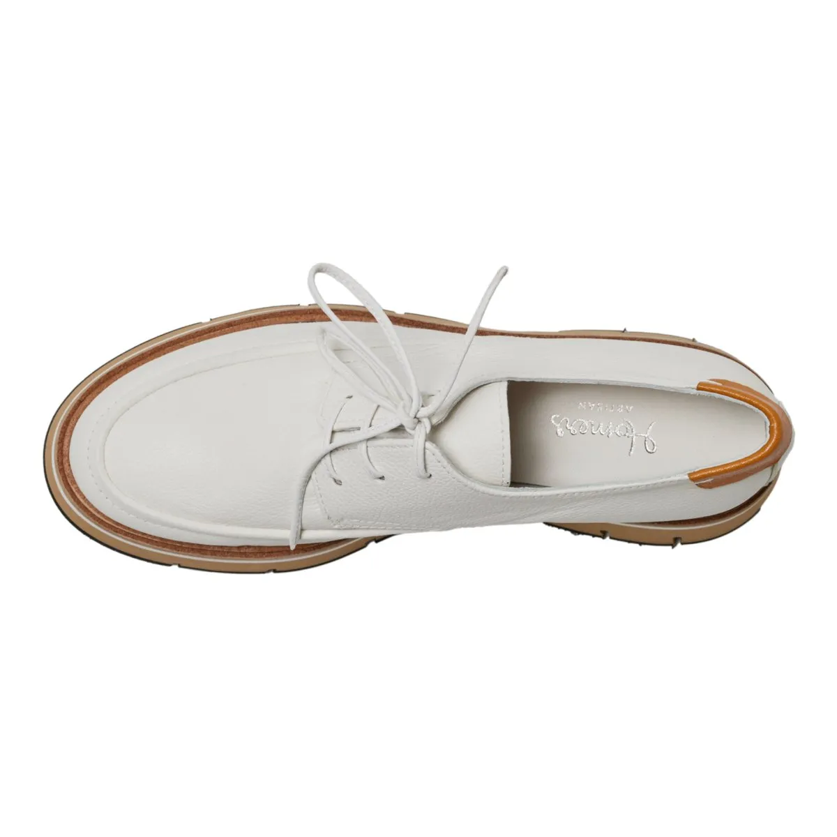 Homers Women's Bufalino Blanco Senape Leather