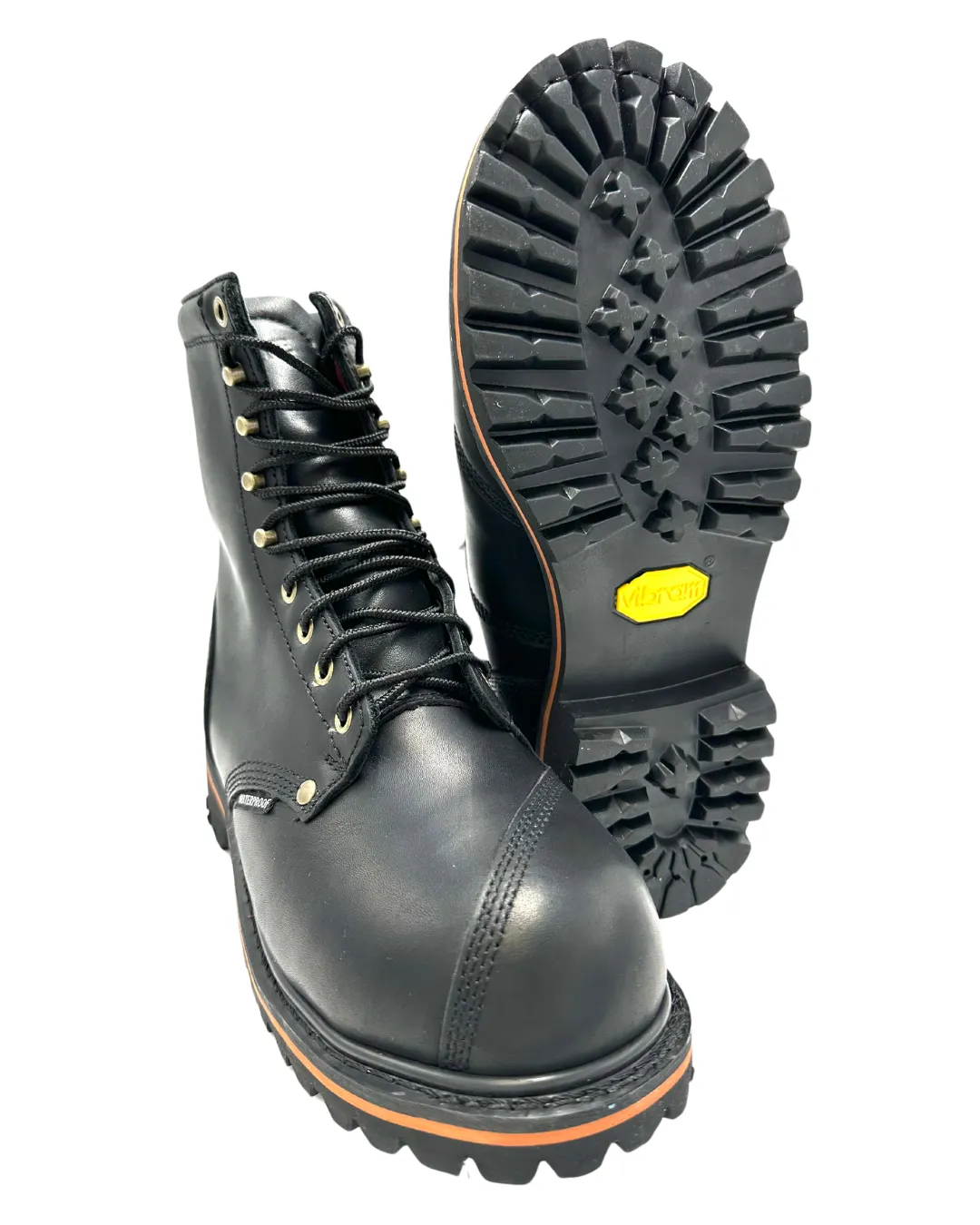 'Iron Age' Men's 8 Chainsaw Logger EH WP Comp Toe - Black