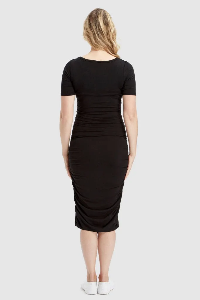 Jasper Ruched Dress - Black