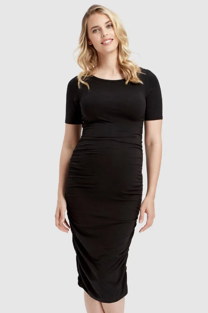 Jasper Ruched Dress - Black