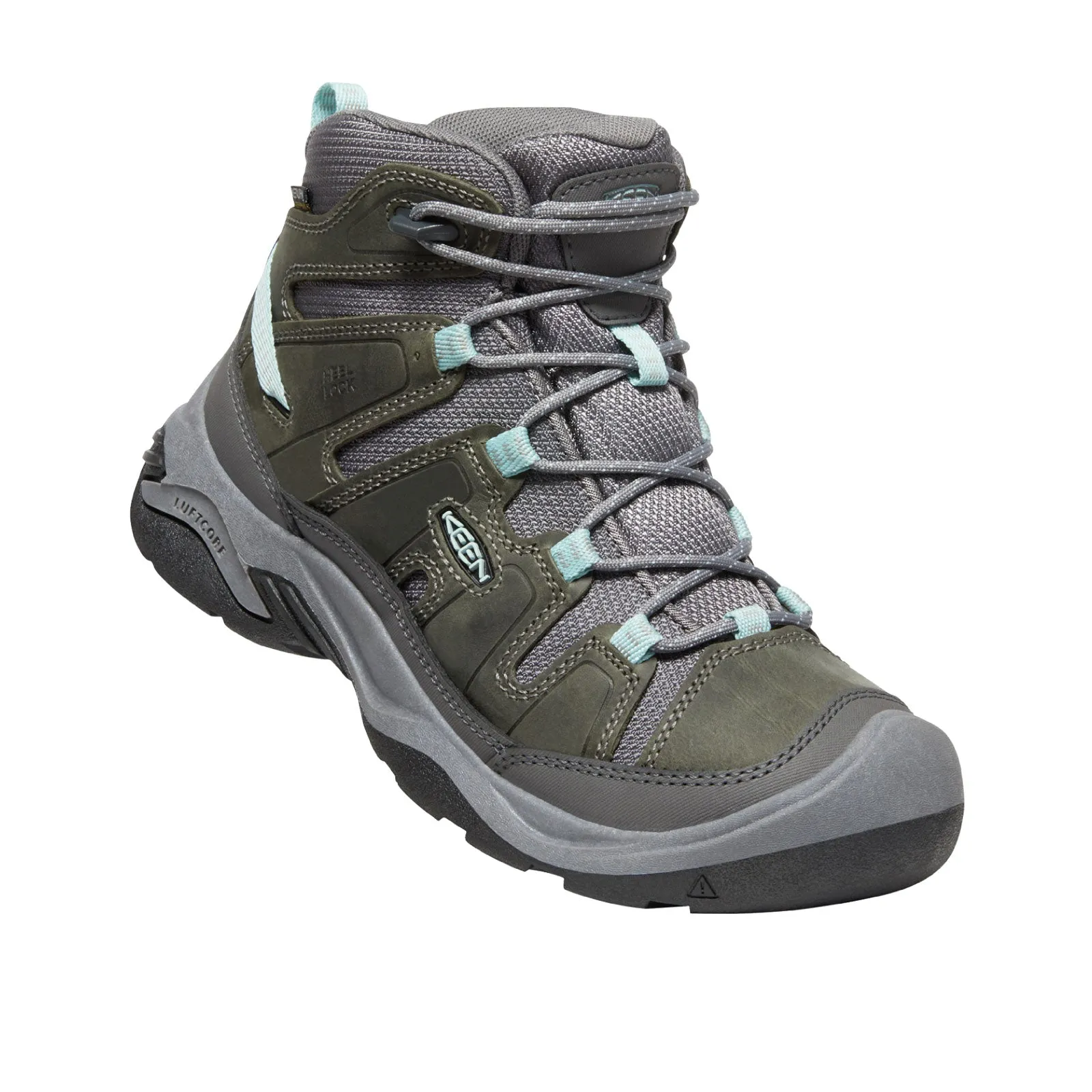 Keen Circadia Mid Waterproof Wide Hiking Boot (Women) - Steel Grey/Cloud Blue