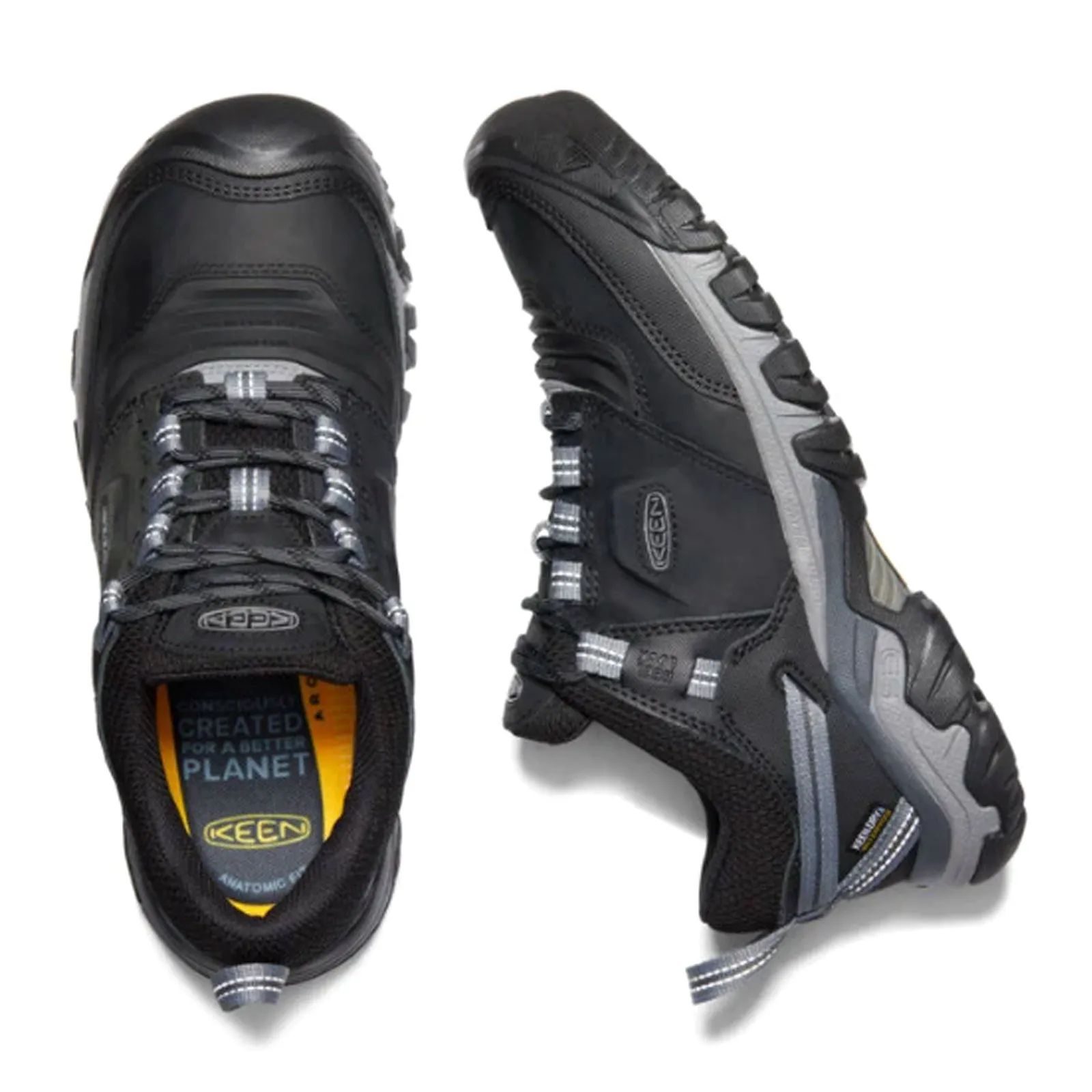 Keen Ridge Flex Waterproof Hiking Shoe (Men) - Black/Magnet