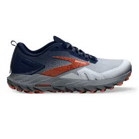 Men's Brooks Cascadia 17, Blue/Navy/Firecracker, 7.5 2E Wide