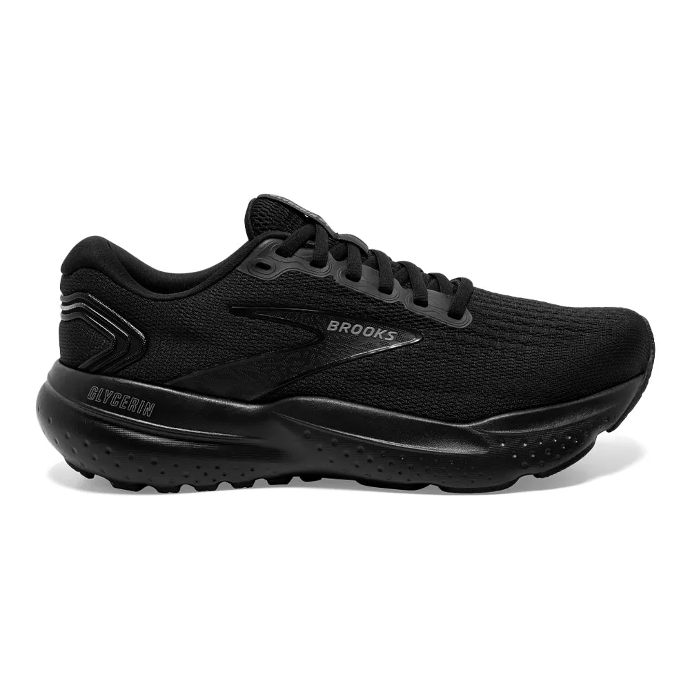 Men's Brooks Glycerin 21, Black/Black/Ebony, 13 D Medium