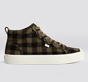 OCA High Brown Plaid Sneaker Men