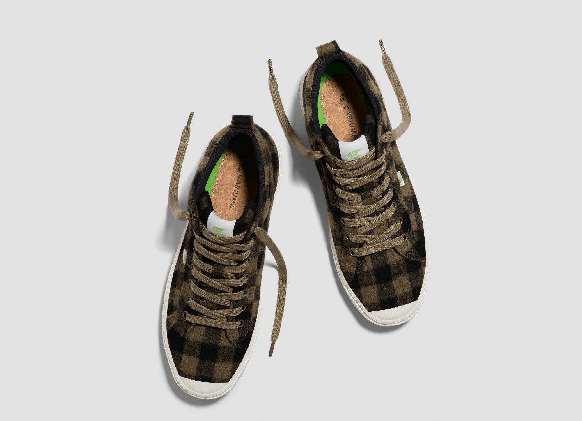 OCA High Brown Plaid Sneaker Men