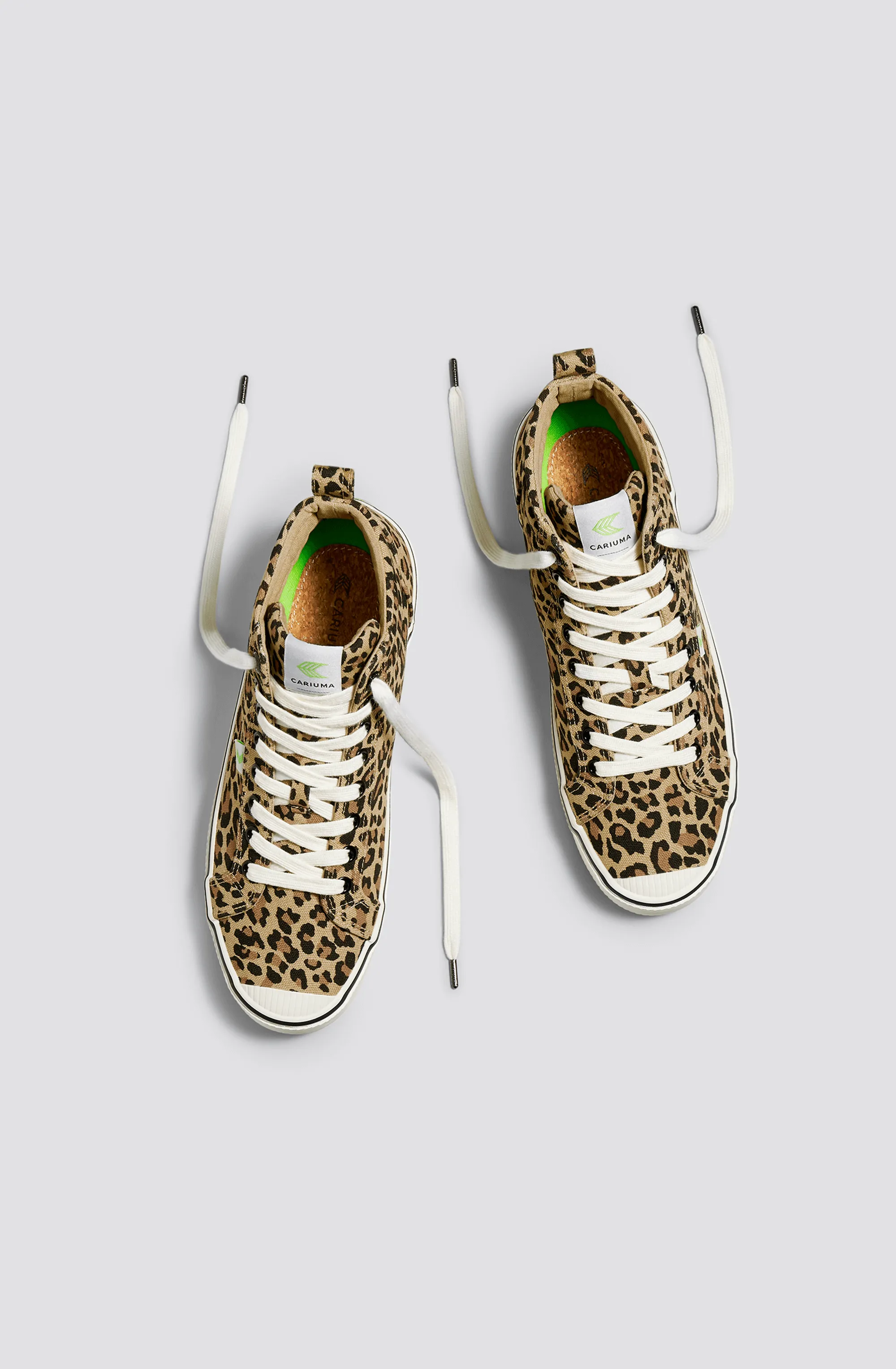 OCA High Stripe Leopard Print Canvas Sneaker Men