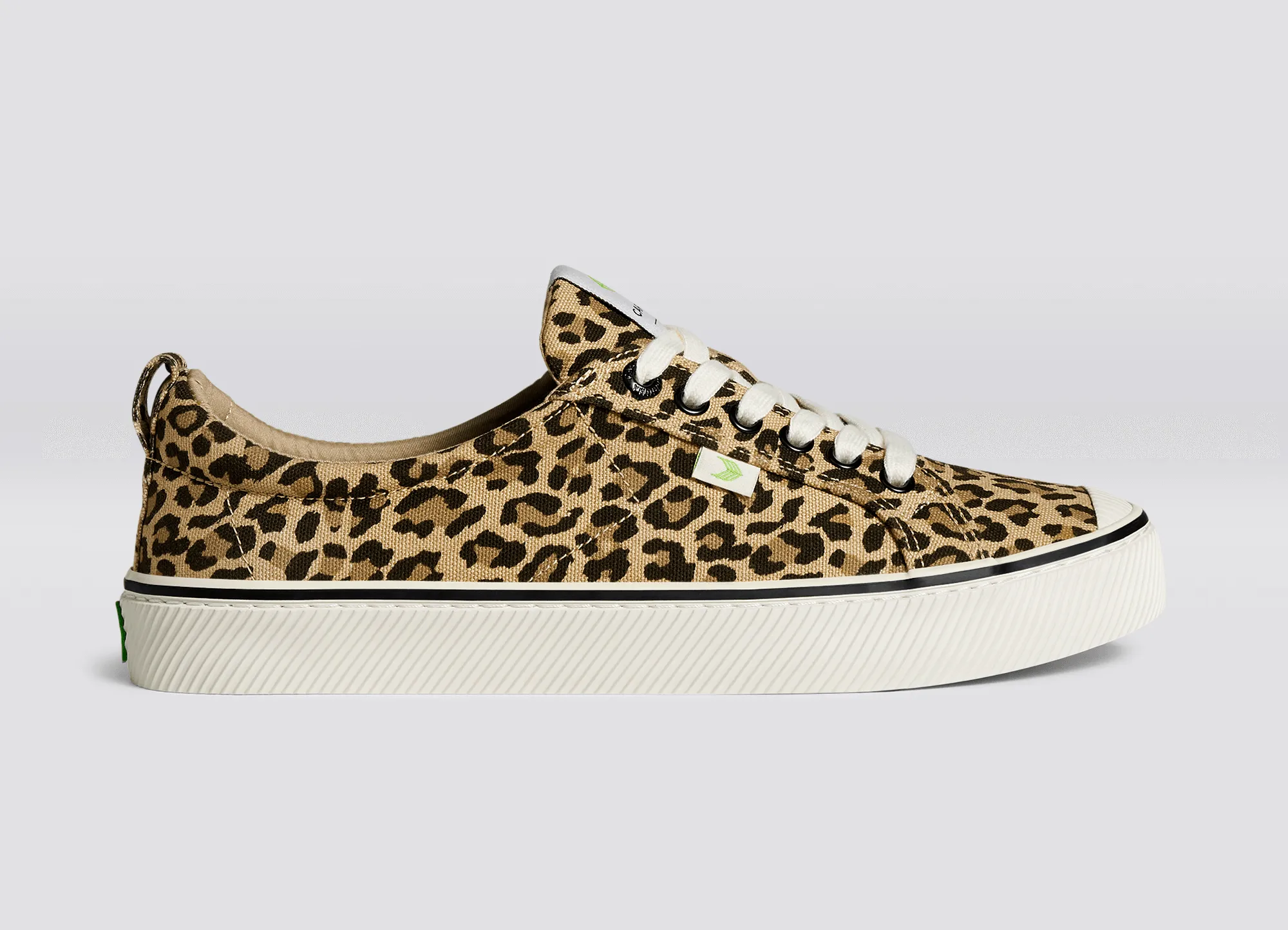 OCA Low Stripe Leopard Print Canvas Sneaker Women