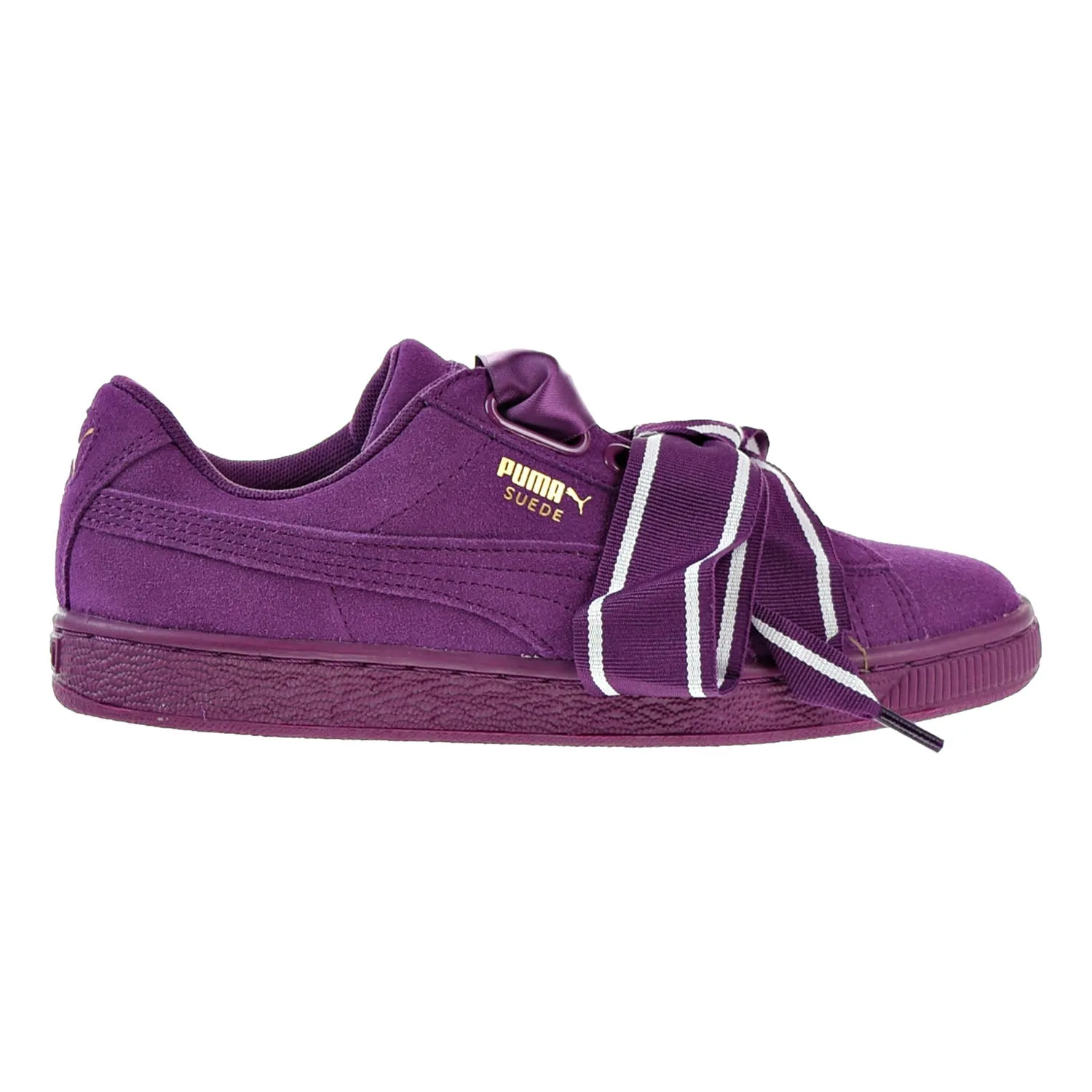 Puma Suede Heart Satin II Women's Shoes Dark Purple/Dark Purple