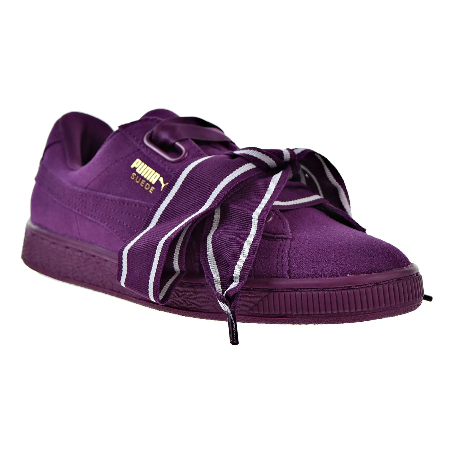 Puma Suede Heart Satin II Women's Shoes Dark Purple/Dark Purple