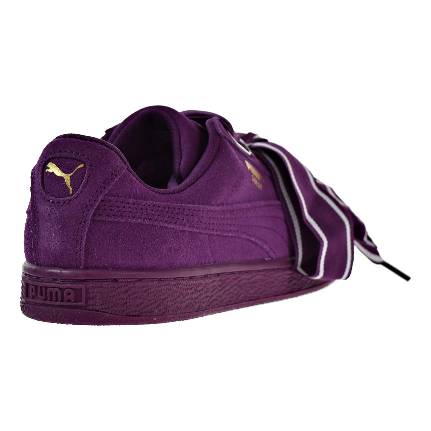 Puma Suede Heart Satin II Women's Shoes Dark Purple/Dark Purple