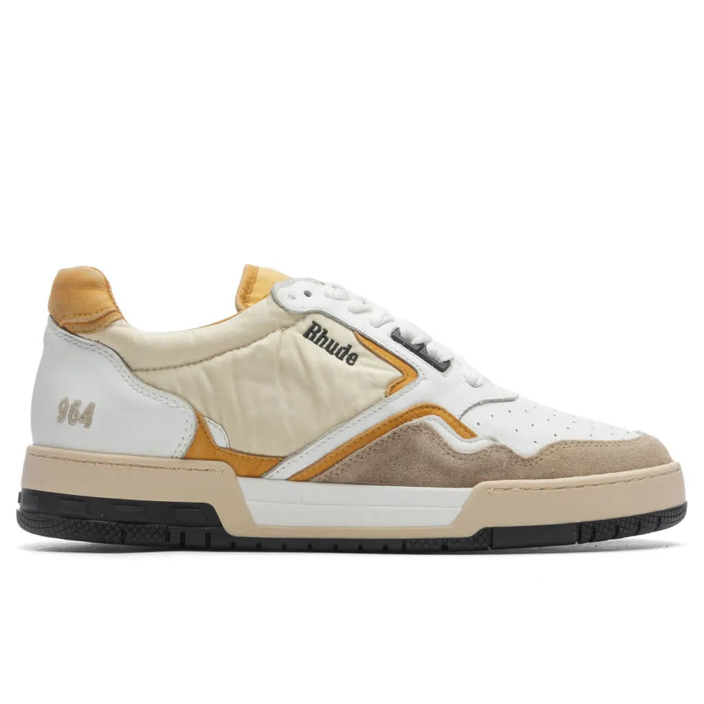 Racing Sneaker - White/Mustard/Beige