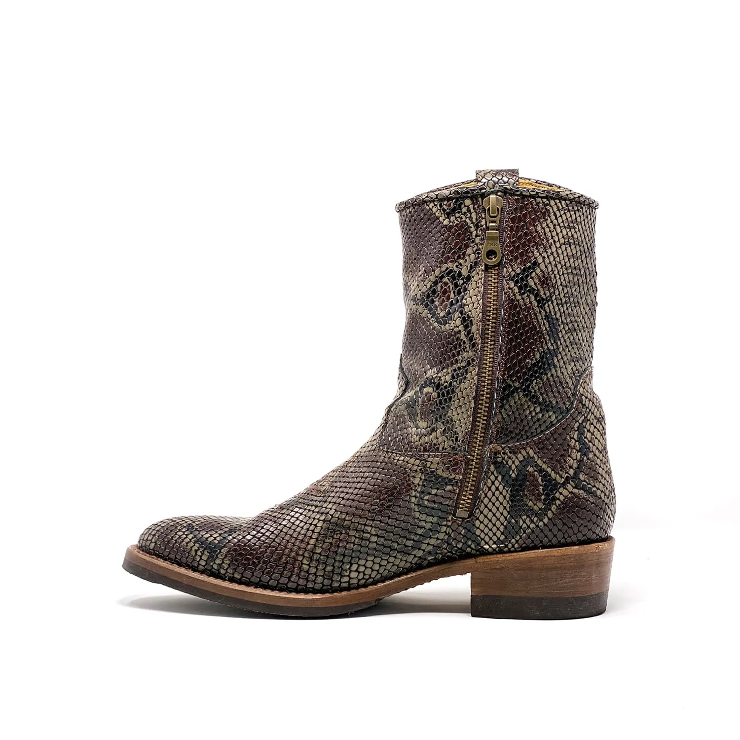 Santa Rosa Brand x Snake Oil Provisions Heartbreaker Boot Brown Snake