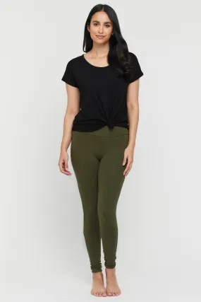 Soft Bamboo Leggings - Dark Olive