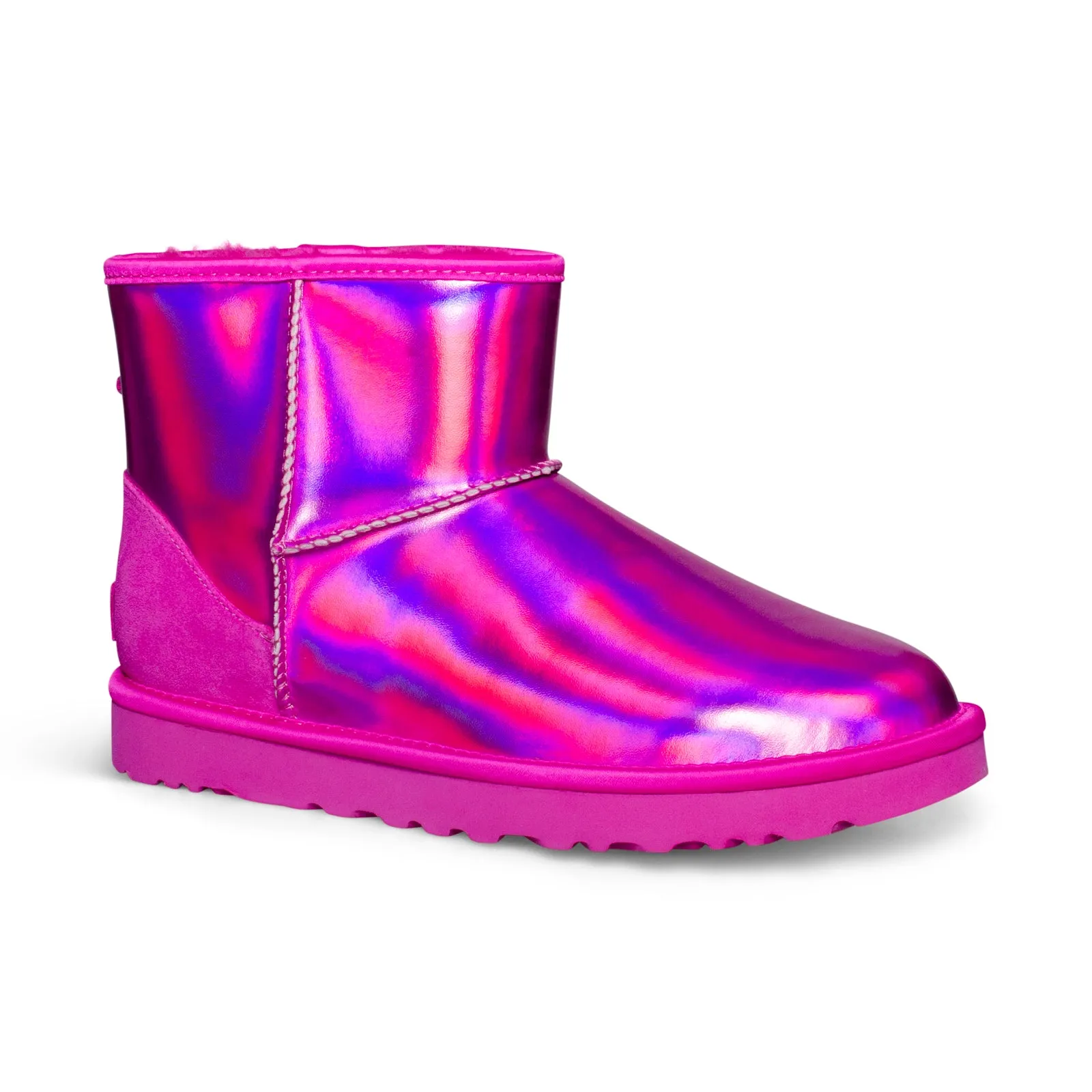 Iridescent Dragon Fruit UGG Womens Classic Mini Boots - Stylish Comfort & Vibrant Color