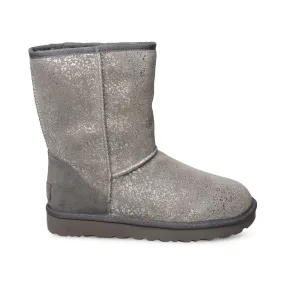 UGG Classic Short Foil Glam Grey Boots - Women's