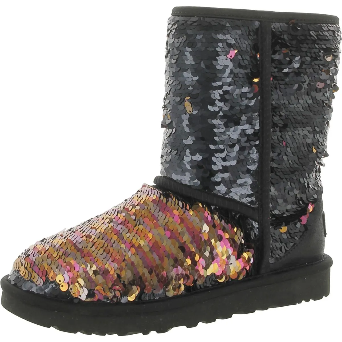 Ugg Womens Classic Short Sequined Ankle Winter Boots