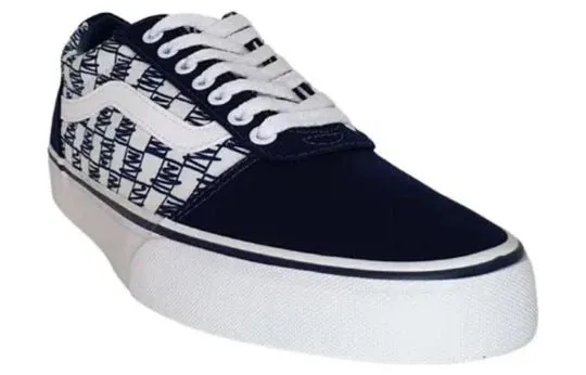 VANS MEN'S WARD LOW NAVY SCRIBBLE SHOES