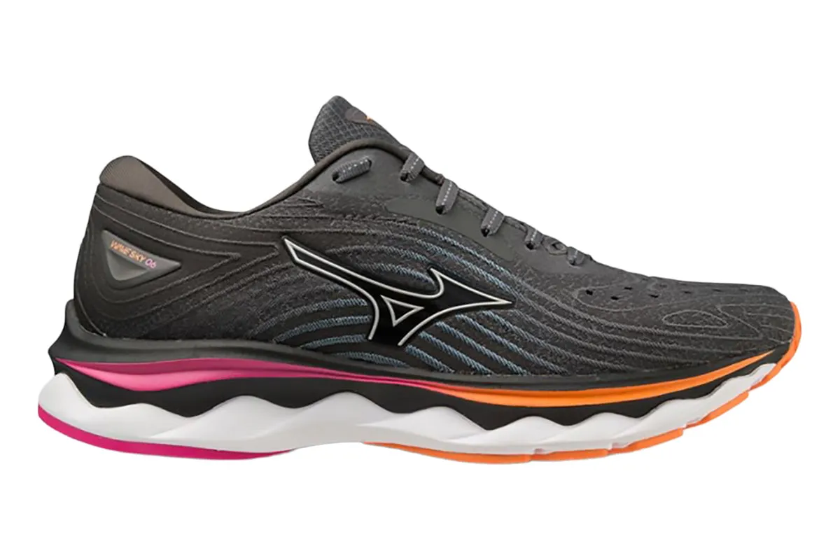 Women's Mizuno Wave Sky 6, Iron Gate/Nimbus Cloud, 7.5 B Medium