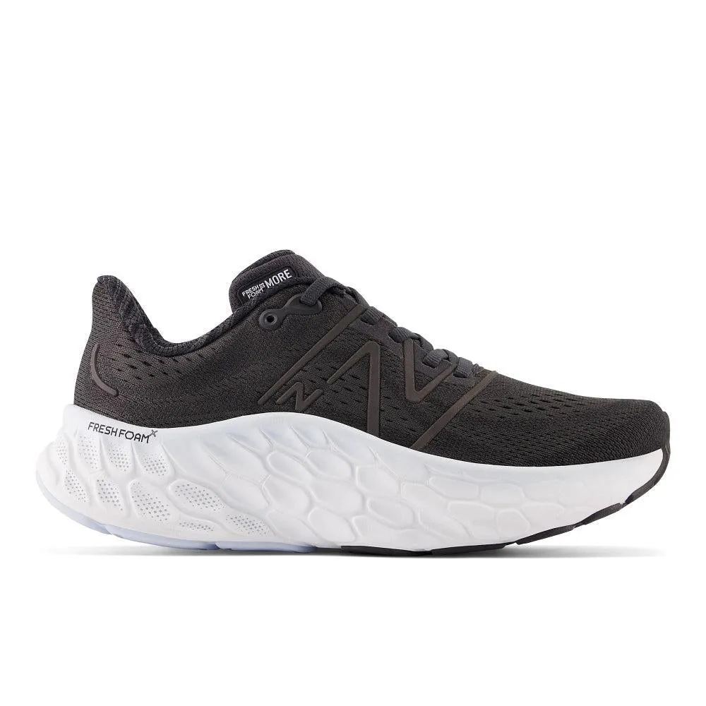 Women's New Balance Fresh Foam X More v4, Black, 10 D Wide