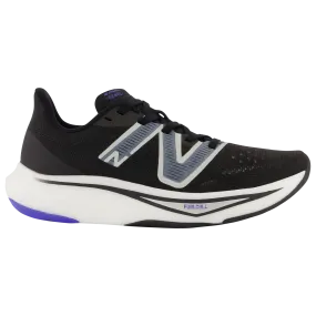 Women's New Balance FuelCell Rebel v3, Black/Aura/Vibrant Spring Glo, 11 B Medium